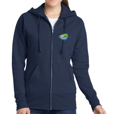 Root River Council - Ladies Core Fleece Full Zip Hooded Sweatshirt Thumbnail